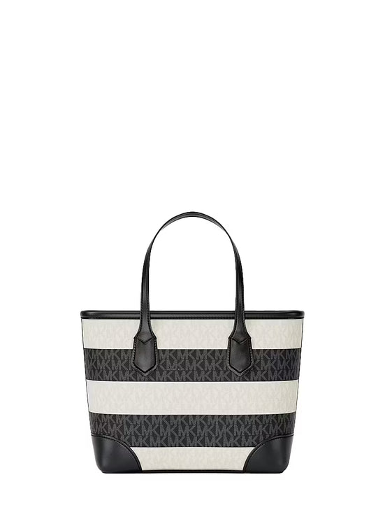 Michael Kors Women's Eva Extra-Small Signature Logo Convertible Crossbody Bag Black/Silver
