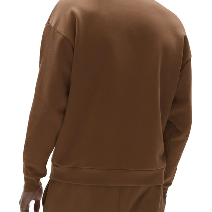 alo Men's Accolade Crew Neck Pullover Sun Kissed Brown