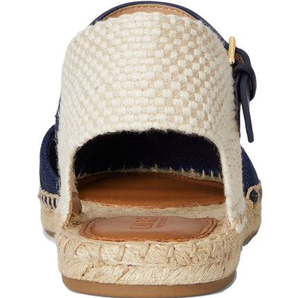 Polo Ralph Lauren Women's Robby Canvas Espadrille Flat Refined Navy/Natural