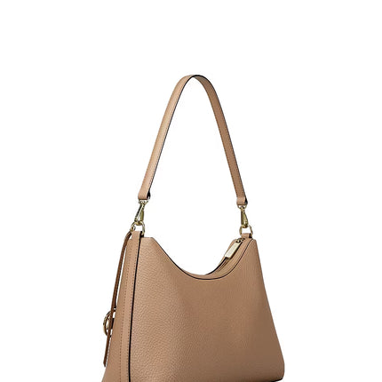 Michael Kors Women's Sammy Medium Pebbled Leather Convertible Shoulder Bag Camel/Gold