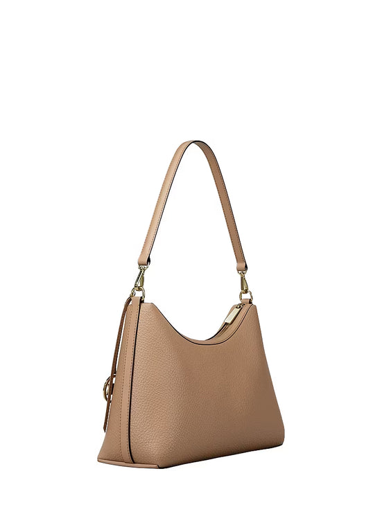 Michael Kors Women's Sammy Medium Pebbled Leather Convertible Shoulder Bag Camel/Gold