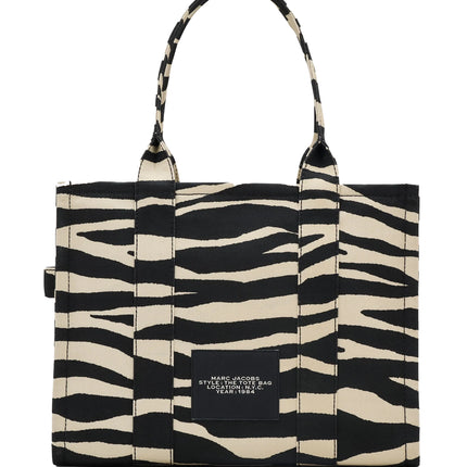 Marc Jacobs Women's Zebra Print Large Tote Bag White/Black