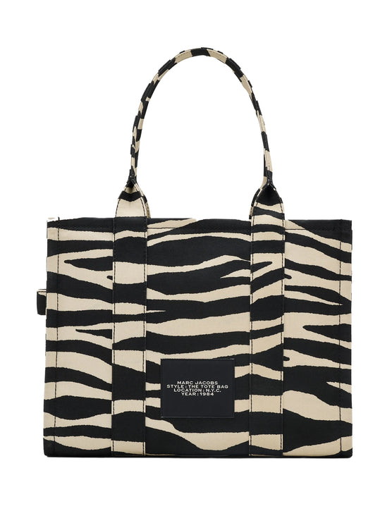 Marc Jacobs Women's Zebra Print Large Tote Bag White/Black