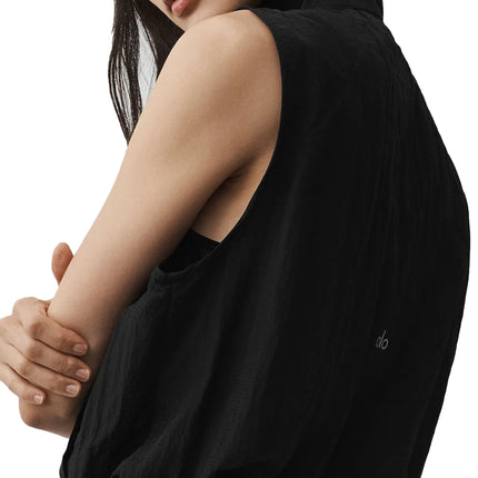 alo Women's Ripstop Electric Vest Black