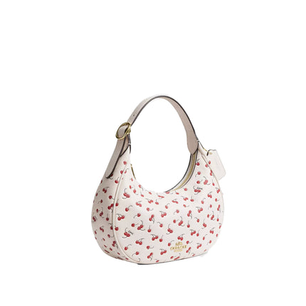 Coach Women's Emily Shoulder Bag With Cherry Print Gold/Chalk Multi