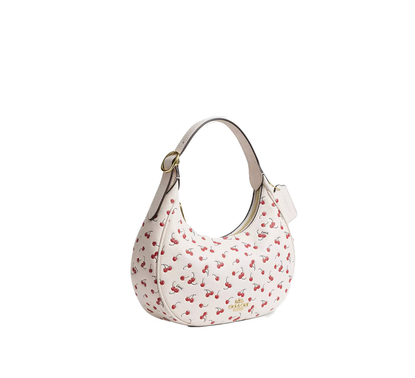 Coach Women's Emily Shoulder Bag With Cherry Print Gold/Chalk Multi