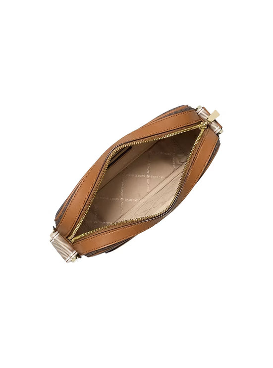 Michael Kors Women's Maeve Large Signature Logo Crossbody Bag Brown/Acorn/Gold