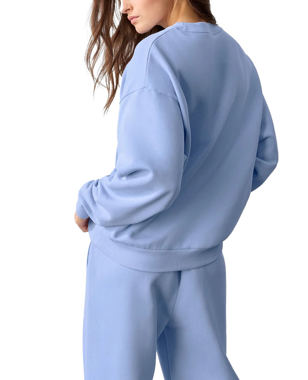 alo Women's Accolade Crew Neck Pullover Light Provence Blue
