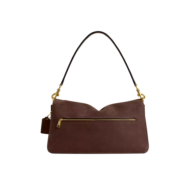 Coach Women's Tabby Shoulder Bag 36 Suede/Brass/Dark Chocolate