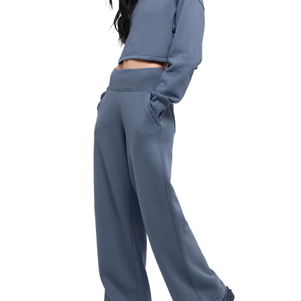 alo Women's Serenity Wide Leg Sweatpant Bluestone