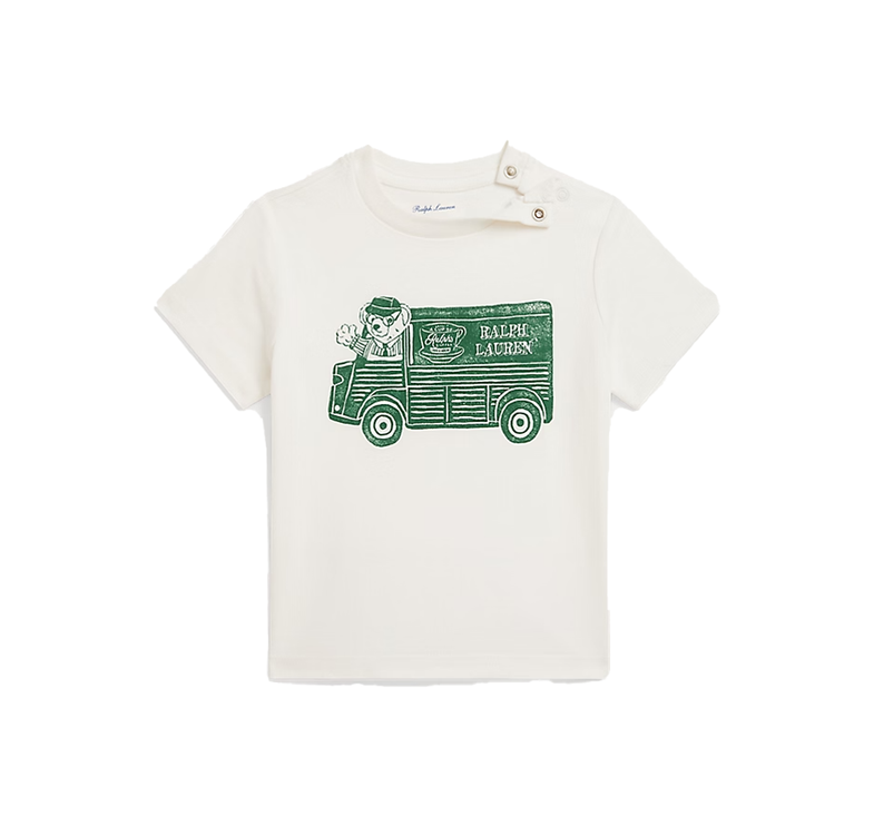 Polo Ralph Lauren Baby Ralph’s Coffee Polo Bear Tee White