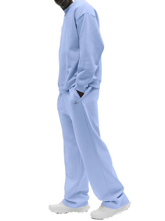 alo Men's Accolade Straight Leg Sweatpant Light Provence Blue