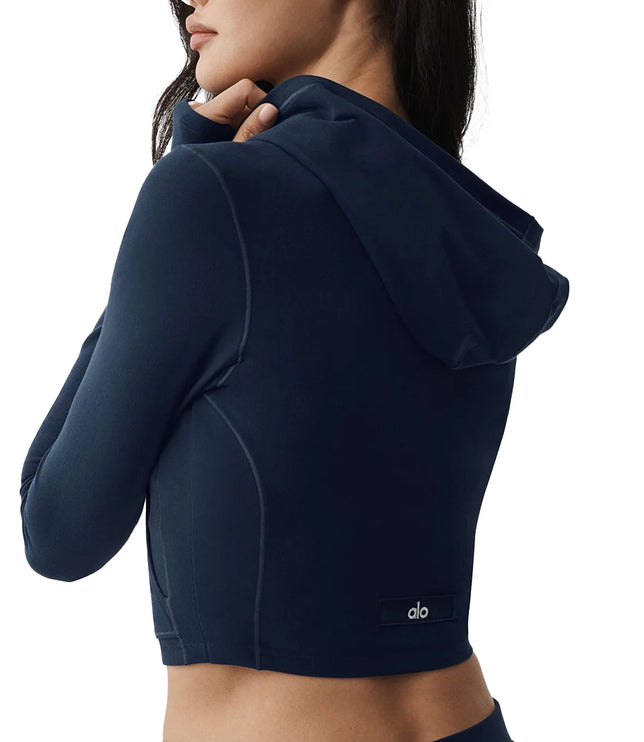 alo Women's Alosoft Sincere Fitted Jacket Navy