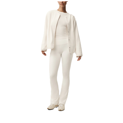 alo Women's Polar Fleece Take Note Jacket Ivory