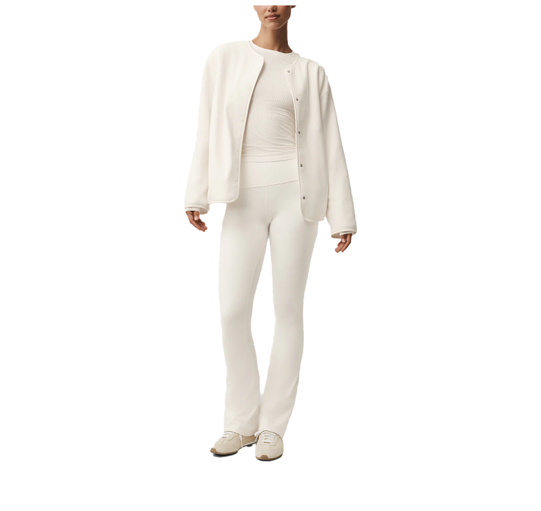 alo Women's Polar Fleece Take Note Jacket Ivory