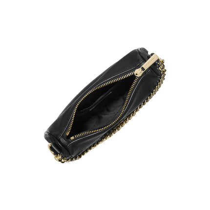 Michael Kors Women's Carmela Small Pebbled Leather Convertible Crossbody Bag Black/Gold