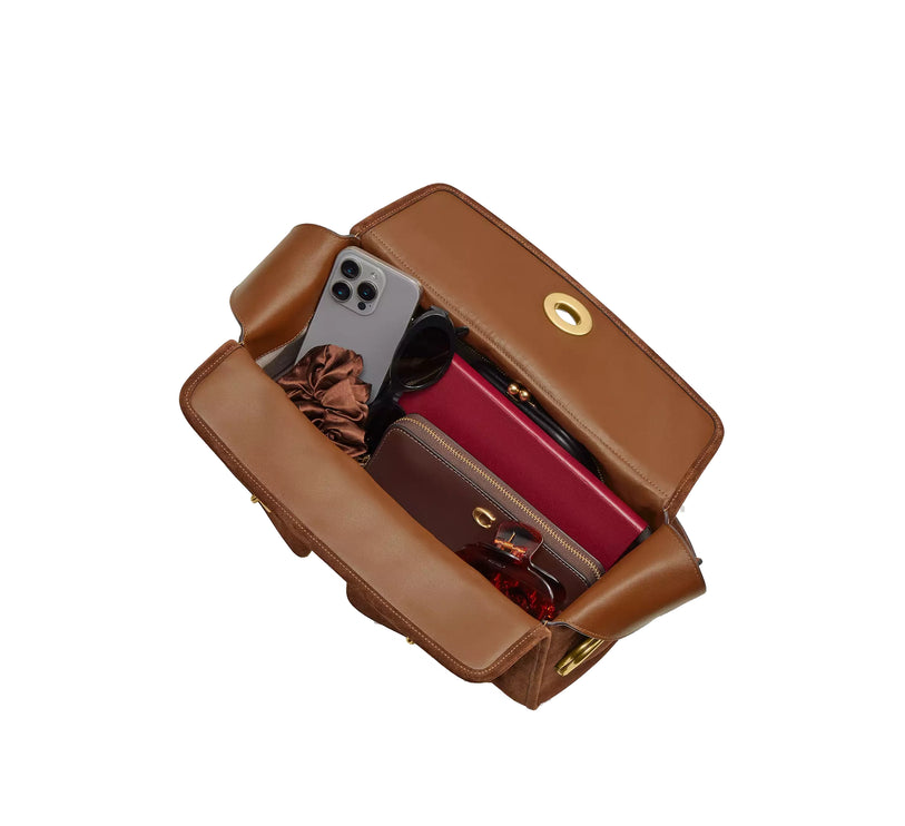 Coach Women's Turnlock Haversack Bag Brass/Warm Brown