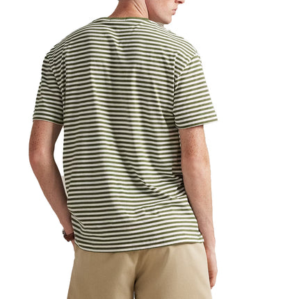 Polo Ralph Lauren Men's Classic Fit Striped Jersey T-Shirt Supply Olive/White