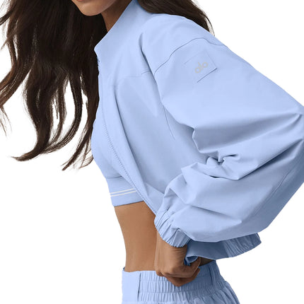 alo Women's Clubhouse Jacket Light Provence Blue