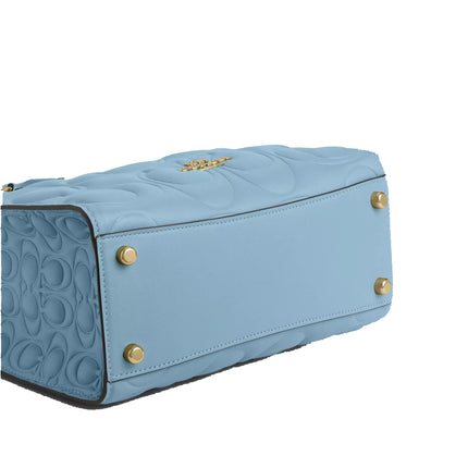 Coach Women's Maggie Small Tote Bag In Signature Leather Gold/Azure