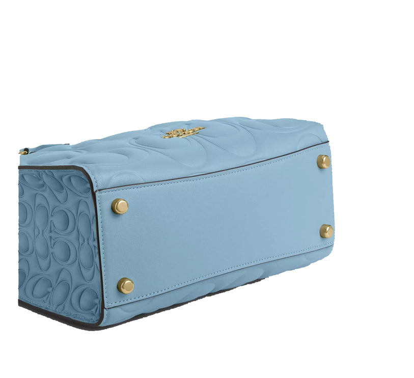 Coach Women's Maggie Small Tote Bag In Signature Leather Gold/Azure