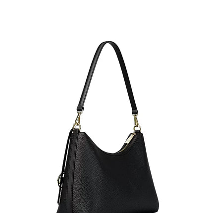Michael Kors Women's Sammy Medium Pebbled Leather Convertible Shoulder Bag Black/Gold