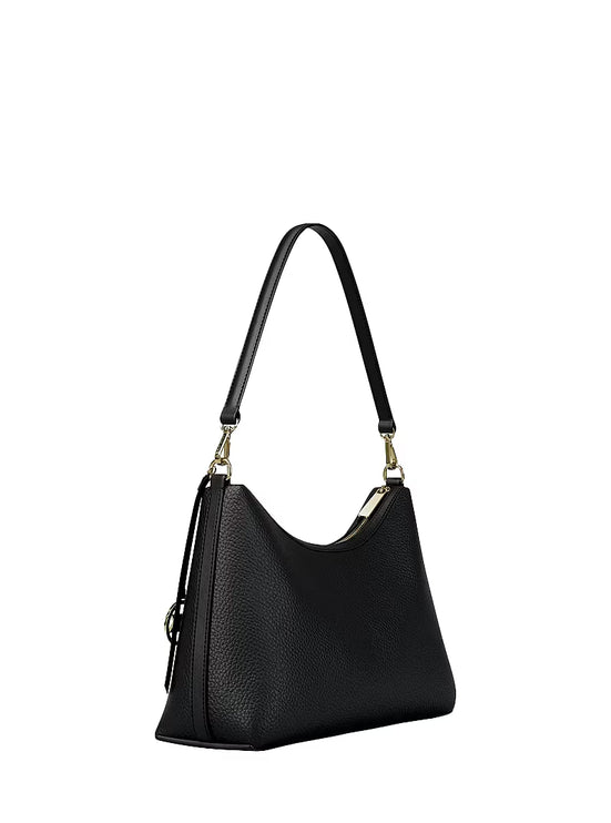 Michael Kors Women's Sammy Medium Pebbled Leather Convertible Shoulder Bag Black/Gold