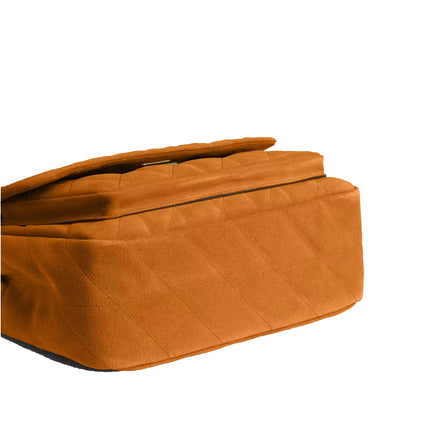 Coach Women's Elodie Crossbody Bag With Quilting Suede/Gold/Marigold