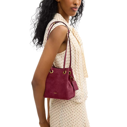 Coach Women's Jade Drawstring Bag Brass/Dark Fuchsia