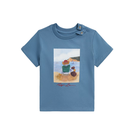 Polo Ralph Lauren Baby Polo Bear Cotton Jersey Tee Camp Blue