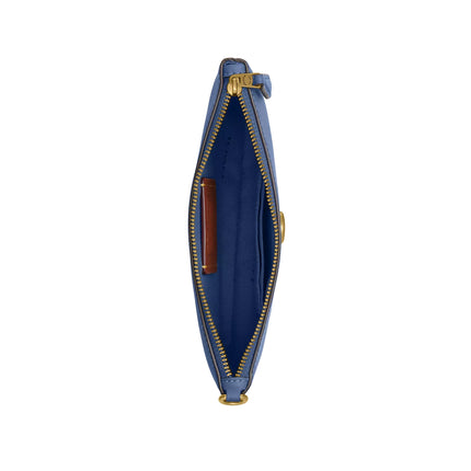 Coach Women's Disney X Coach Essential Small Wristlet With Donald Duck Brass/Stone Blue Multi