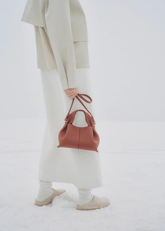 Polène Women's Numéro Neuf Mini Edition Textured Red Clay