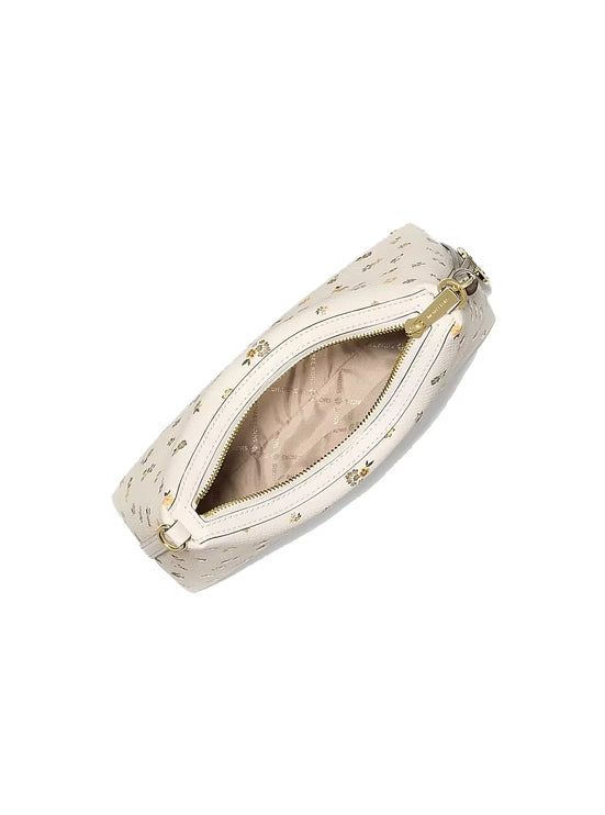 Michael Kors Women's Sammy Small Floral Printed Convertible Crossbody Bag Light Cream/Gold