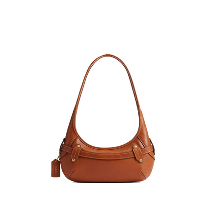 Coach Women's Belted Ergo Shoulder Bag 26 Brass/Amber Brown