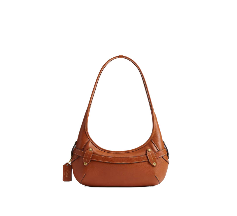 Coach Women's Belted Ergo Shoulder Bag 26 Brass/Amber Brown