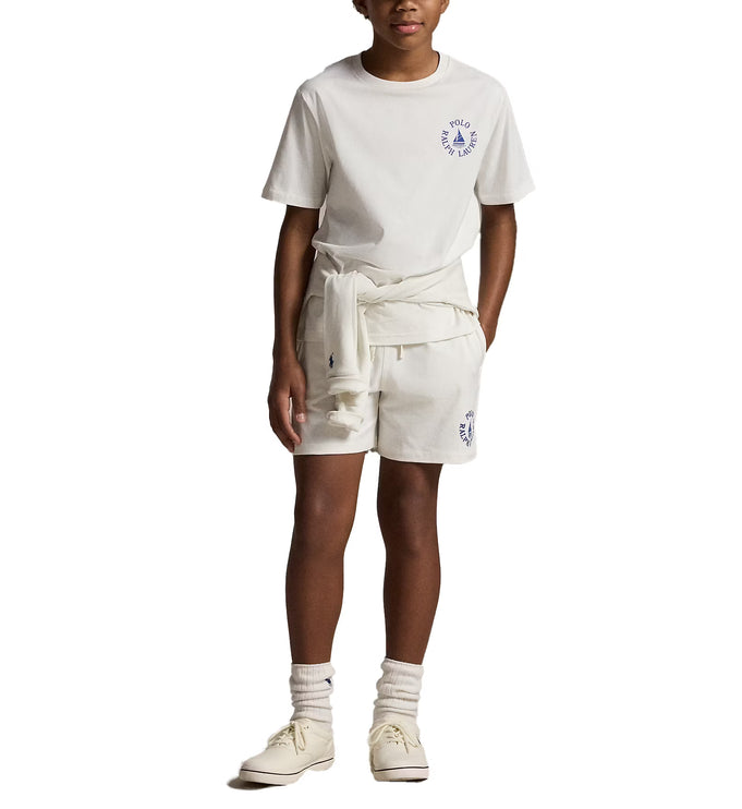 Polo Ralph Lauren Boy's Logo Cotton Jersey Tee Deckwash White
