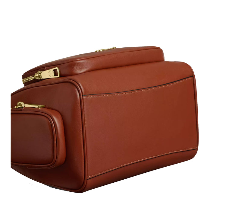 Coach Women's Rowan Satchel Bag With Pockets Gold/Cinnamon