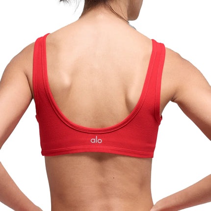 alo Women's Alosoft Center Stage Bra Bright Red