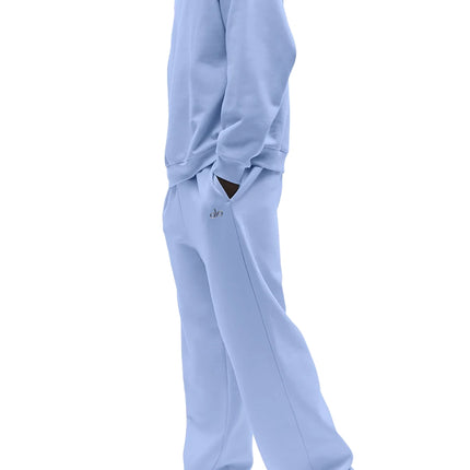 alo Men's Accolade Crew Neck Pullover Light Provence Blue