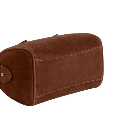 Coach Women's Mini Rowan Crossbody Bag Suede/Gold/Warm Brown