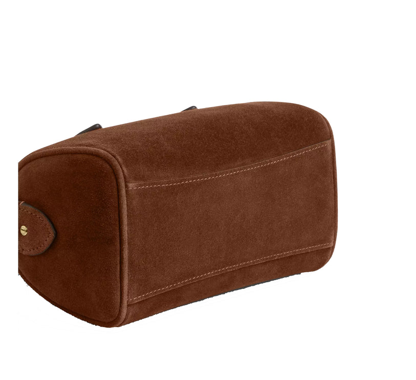 Coach Women's Mini Rowan Crossbody Bag Suede/Gold/Warm Brown