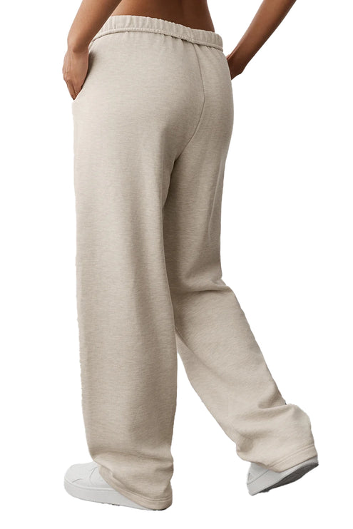 alo Women's Accolade Straight Leg Sweatpant - Oatmeal Heather