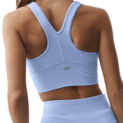 alo Women's Wild Thing Bra Light Provence Blue