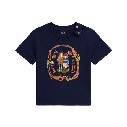 Polo Ralph Lauren Baby Polo Bear Cotton Jersey Tee Newport Navy