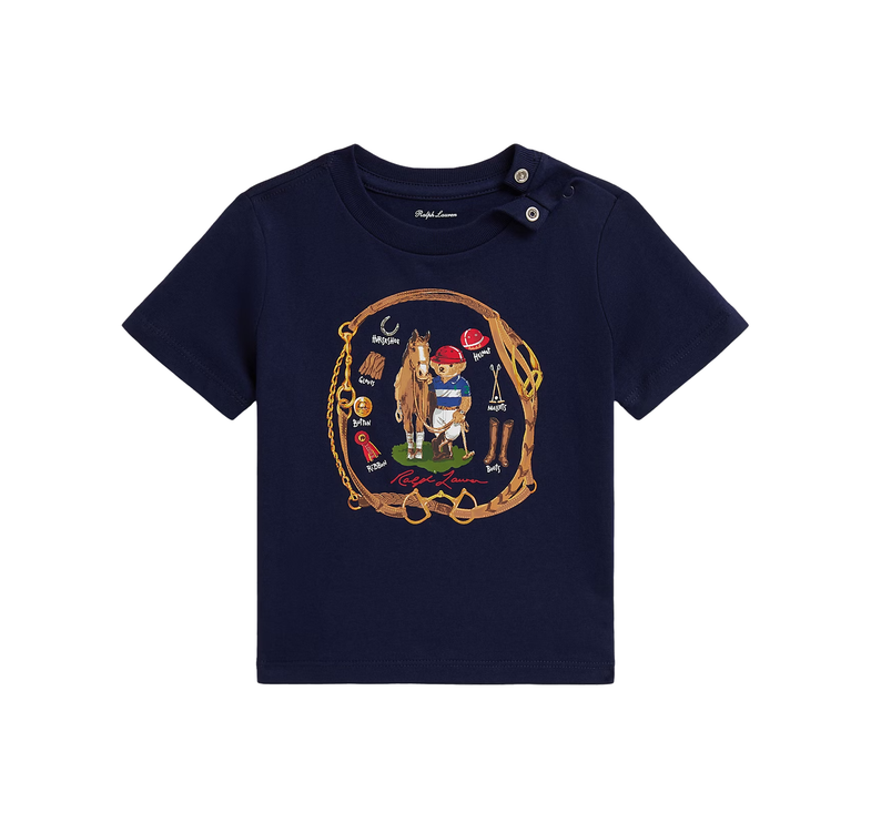 Polo Ralph Lauren Baby Polo Bear Cotton Jersey Tee Newport Navy