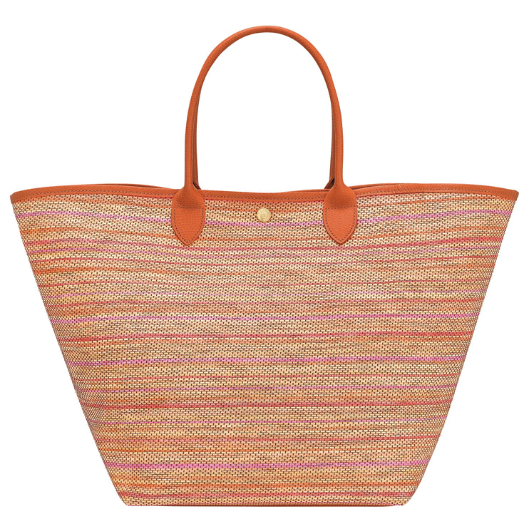 Longchamp Women's Le Pliage Collection L Basket Bag Canvas Rainbow