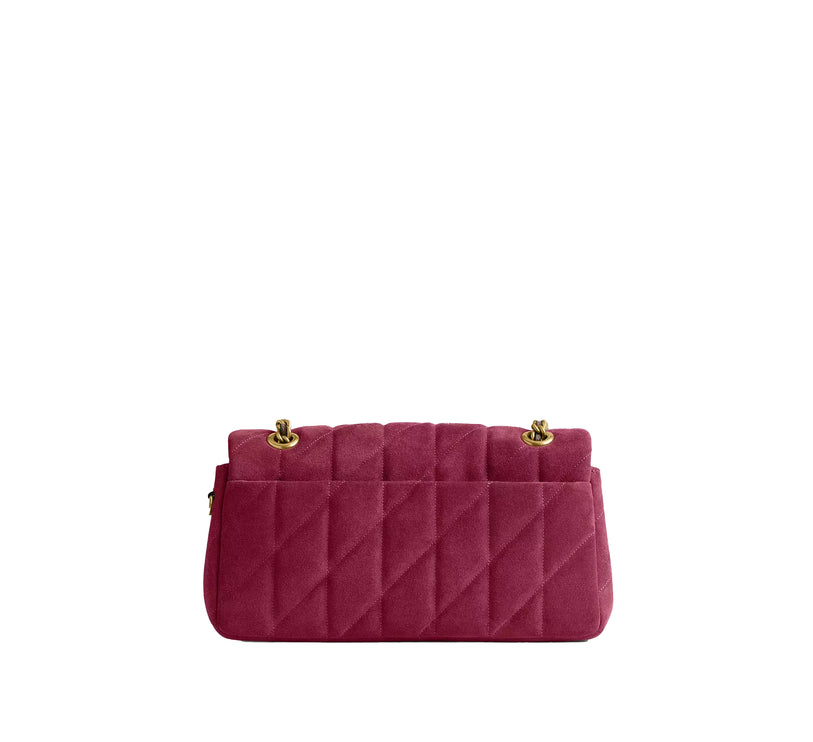 Coach Women's Tabby Shoulder Bag 26 With Quilting Brass/Dark Fuchsia