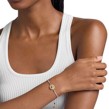 Michael Kors Women's Pavé Gold-Tone Logo Corded Bracelet Primrose