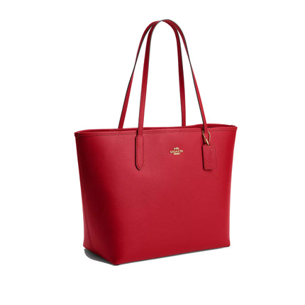 Coach Women's City Tote Bag Gold/Bright Cardinal