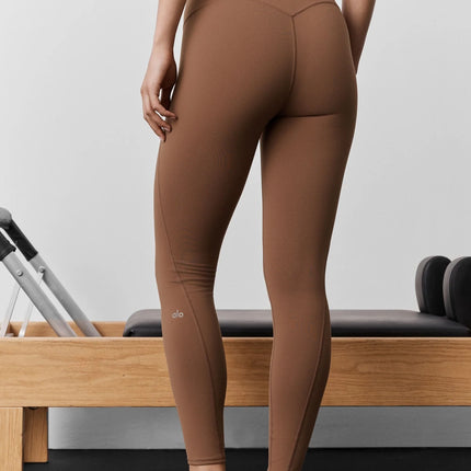 alo Women's Airbrush High-Waist 7/8 Better Together Legging Sun Kissed Brown/Black